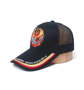 Casquette de camionneur à 6 panneaux avec logo brodé personnalisé, motif léopard à pois, haute qualité, 100% coton, casquette sportive pour toutes les saisons - Product Image 3