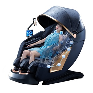 Fauteuil de massage robotisé électrique privé Shiatsu zéro gravité corps entier avec rails SL, fauteuil de massage AI avec capuche - Product Image 1