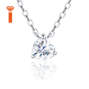 Collar con Colgante de Moissanita de Corte Corazón de 1 Quilate, 6.5mm, Color D, VVS1, Regalo Romántico con Símbolo de Amor para Ella, Plata S925 - Product Image 6