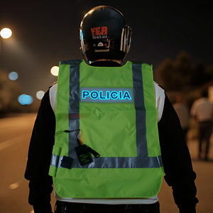Chaleco de Seguridad <span class=keywords><strong>EL</strong></span> con la inscripción 'Guardián del Turno de Noche' para Trabajadores. Luz <span class=keywords><strong>EL</strong></span> activa para correr de noche, trabajar y patrullar. Ilumine Su Seguridad - Product Image 3
