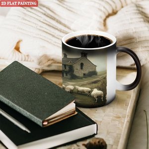 แก้วเปลี่ยนสีความร้อนเร็ว สีดำด้าน 11 ออนซ์ แก้วกาแฟเซรามิกมหัศจรรย์ - Product Image 3