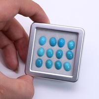 Yingma livraison rapide haute qualité 100% naturel dos plat ovale coupe 7x9mm 1.9ct pierre Turquoise en vrac