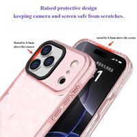 Coque de téléphone à motif diamant, flexible, légère, anti-rayures, avec logo personnalisé, fourniture directe d'usine pour iPhone 17