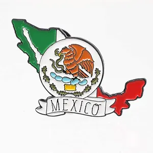 제조 업체 사용자 정의 저렴한 남서 다채로운 Illustrator 브로치 배지 핀 멕시코 에나멜 옷깃 핀