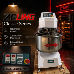 Mélangeur à spirale double vitesse ZL-50, pétrin automatique pour farine, équipement commercial pour boulangerie, pain, pizza, croissants, pâtisserie - Product Image 2