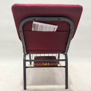 Silla de iglesia de hierro apilable con tapicería a prueba de fuego de alta calidad al por mayor con silla de teatro acolchada de enlace entrelazado - Product Image 6