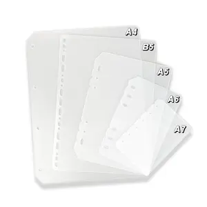 A5/A6/A7/B5/A4 Rings Binder Divider Loose Leaf Planner Dividers Board Frosted PP Plate Filler Paper Spacer Filofax Organizer