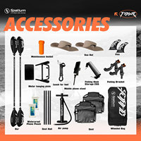 Planche à pagaie gonflable Spatium pour 2 personnes, vélo aquatique gonflable, kayak avec accessoires pour la pêche