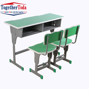 Muebles Infantiles de Madera, Escritorio y Silla Doble de Madera para Uso en Aulas Primarias, Escritorio y Silla de Estudio para Adolescentes y Niños, Juego de Escritorio y Silla para Estudiantes - Product Image 3