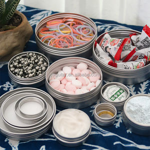 Vendita all'ingrosso diretta di magazzino rotondo barattolo di candela di stoccaggio di lattina di sapone balsamo per le labbra scatola tappo a vite barattolo di alluminio scatola per imballaggio cosmetico - Product Image 4