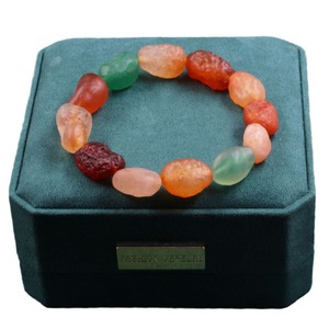 Braccialetto a mano donna colorato con personalità catenaria a mano orchidea di seta dorata naturale - Product Image 5