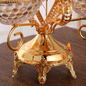 Plateau à fruits décoratif de style Art Déco européen, plaqué or, creux, écologique, pour la décoration de bureau, rangement de collations, ornement - Product Image 5