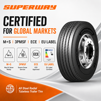 SUPERWAY SWS04 Pneu Radial pour Camion et Autobus Thaïlandais 385/65R22.5 385/55R22.5 Tout Acier Radial TBR M+S 3PMSF ECE EU LABLE