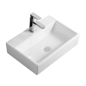Ceramic Countertop Basin Round White Single Hole Easy Cleaning Household Sink - Product Image 2