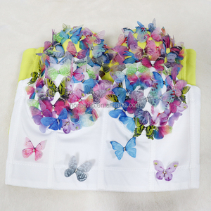 BL29 Cute Women Beach Party <strong>Corsets</strong> for Women Sexy Beauty Back Padded Bra 3D Butterfly Crystal Decor Bustier <strong>Tops</strong> - Product Image 4