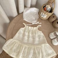Vestido de Ganchillo Estilo Boho para Bebé Niña, 100% Algodón, Sin Mangas, Elegante, Ropa de Verano para Niños, Personalizable