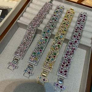 XILIANGFEIZI เครื่องประดับสไตล์ใหม่ หรูหรา แฟชั่น คุณภาพสูง กำไลข้อมือกว้าง วินเทจ ประดับพลอยหลากสี - Product Image 2
