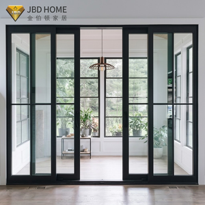 Portes coulissantes en verre et alliage d'aluminium au design moderne pour intérieur, cuisine, chambre, villa, maison, hôtel, appartement, centre commercial, patio - Product Image 2