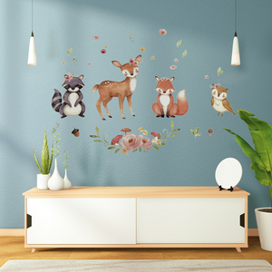 Pegatinas de Pared de Mapa del Mundo Removibles, Adhesivos de <span class=keywords><strong>Vinilo</strong></span> Autoadhesivos con Lindos Animales, Girasoles y Mariposas para Decoración de Paredes de Habitaciones Infantiles y Hogares - Product Image 3