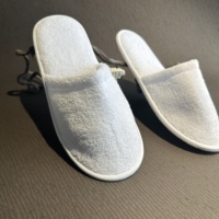 Chaussons jetables de qualité supérieure et économiques, doux et respirants, à bout fermé, 100 % coton, pour spa et club