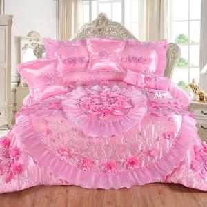 Ensemble de couette de luxe LILIANNA pour mariage, 10 pièces, <span class=keywords><strong>literie</strong></span> en satin de style européen King pour une expérience de sommeil royale ultime - Product Image 4