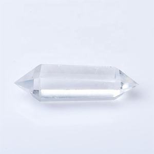 Prisma hexágono de cristal <span class=keywords><strong>natural</strong></span>, branco, cristal, ponta dupla, fornecimento de enfeites de cristal de energia <span class=keywords><strong>natural</strong></span> - Product Image 1