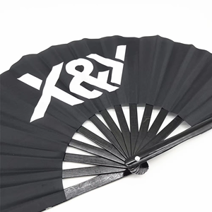 Personalized Decoration Black Large Wooden Folding Custom Printed Bamboo <b>Hand</b> Fan - Product Image 3