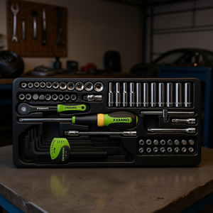 Ensemble d'outils mécaniques Fasano de 102 pièces, kit de clés à douilles, outils de réparation automobile - Product Image 3