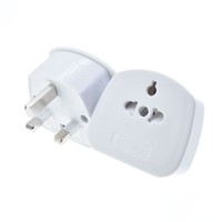 Adaptor turis Inggris colokan konverter daya steker steker steker 2 Pin