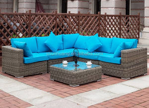 Nouvel ensemble de canapés de jardin en rotin pour terrasse et villa, résistant à l'eau et à <span class=keywords><strong>la</strong></span> lumière du soleil, mobilier <span class=keywords><strong>d</strong></span>'extérieur durable pour cour, canapé modulable - Product Image 3