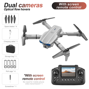 Bán hàng nóng giá rẻ E99 Drone 4K HD Dual camera với màn hình điều khiển từ xa đèn LED có thể gập lại quadcopter Máy bay trực thăng dron - Product Image 6