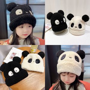 หมวกถักแพนด้าสำหรับเด็กฤดูใบไม้ร่วงและฤดูหนาวเพื่อความอบอุ่นและกันลม - Product Image 4