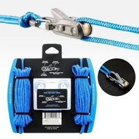 Corde de camping à 6 crochets, corde de tente, corde d'escalade avec tendeur à rouleau, boucle de verrouillage, corde d'arrimage, corde de serrage de cargaison