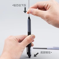 Crayon mécanique automatique promotionnel avec logo personnalisé 0,7 mm/0,5 mm, outil d'écriture de précision de haute qualité avec prise en main souple pour les étudiants