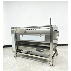Máquina de Limpieza y Pelado de Jengibre, Máquina de Limpieza de Rodillos para Cabello, Máquina Totalmente Automática para Pelar y Eliminar Lodo de Vegetales Limpios - Product Image 4
