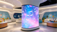 Mur d'affichage LED transparent P6.25 pour intérieur, idéal pour les grandes installations commerciales sur verre, publicité numérique et narration de marque