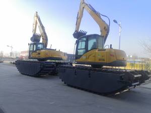 Excavadora de plataforma flotante XE160SL de 86 kW y 21.2T para excavación en terrenos blandos y tareas de restauración de bordes de lagos - Product Image 5