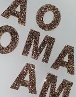 Lettres 3D en strass thermocollantes, personnalisables, testées, de qualité supérieure, alphabet complet A-Z, motif floral, patch adhésif en maille, bling pour chapeau