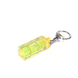 15*40 מ""מ מפלס מיני בועות עם מחזיק מפתחות, בועת קו יחיד אקרילית, משמשת למדידה אופקית של כלי פריסה ביתיים