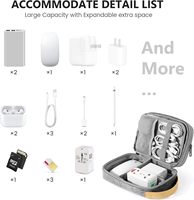 Bolsa Organizadora de Accesorios Electrónicos Impermeable Oxford OEM, Bolsa de Almacenamiento de Cables Imprescindible para Viajes de Negocios al Aire Libre