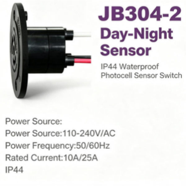 Dusk to Dawn Sensor Switch 25A 110-240VAC 50 60Hz IP44 10A Photocell Relay for Outdoor Parking Lot Lighting Control
