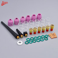 Kit de lentilles à gaz argon Aiters avec coupelles en verre 40 pièces pour torche de soudage TIG courte WP9/20/25
