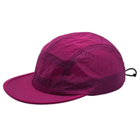 Chapeau de papa rose à 5 panneaux RTS Casquette en nylon non structurée à séchage rapide avec bord plat Casquette de sport d'escalade imperméable