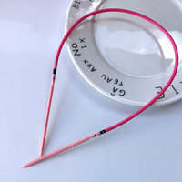 Juego de Agujas Circulares Intercambiables para Tejer, 10 Pares, Premium, con Mango Redondo de ABS y Cable Desmontable, para Suéteres, Bufandas y Manualidades