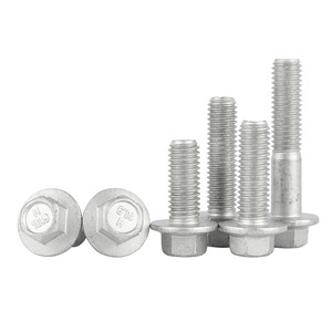 Boulon à bride en acier inoxydable DIN6921 métrique M5 M6 M8 M10 M12 <span class=keywords><strong>M13</strong></span> 1/4 20x1/2 "boulons et écrous à tête hexagonale à bride - Product Image 2