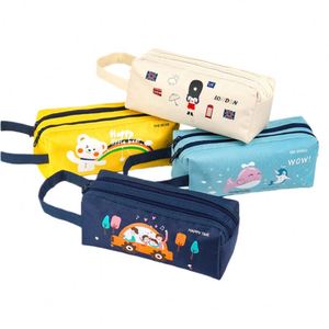 Big Capacity Pencil Case Cartoon Pencil <b>Bag</b> Portable Stationery Organizer Custom Printing for Children <b>School</b> Office Supplies - Product Image 1