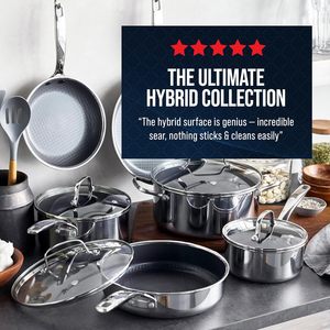 Lai không dính thép không gỉ 12 Piece <span class=keywords><strong>Cookware</strong></span> <span class=keywords><strong>Set</strong></span>, Frypan chảo và stockpot Tri-ply pfas-miễn phí gốm kim cương trái phiếu - Product Image 2