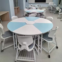 Mobilier de bureau Table de conférence pour salle de réunion Bureau en forme de I Table de formation modulaire pliable à hauteur réglable pour l'école pour adultes
