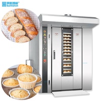 Four rotatif électrique industriel à 64 plateaux pour la cuisson de gâteaux et de pains nouvel état équipement de boulangerie pour la farine noix eau lait et blé