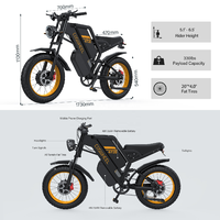 Venta Directa de Fábrica, Bicicleta Eléctrica Gt20 Pro, 48v 3000w, Potente Motor Dual, Batería Dual de 40ah, Motocicleta Todoterreno
